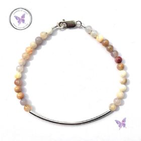 Australian Agate Beaded Tube Bracelet